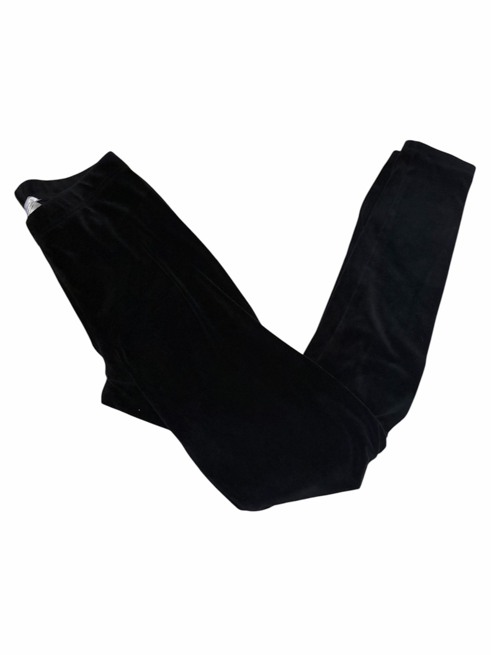 Serra small Women's Black Velvet High-Rise Fitted Leggings